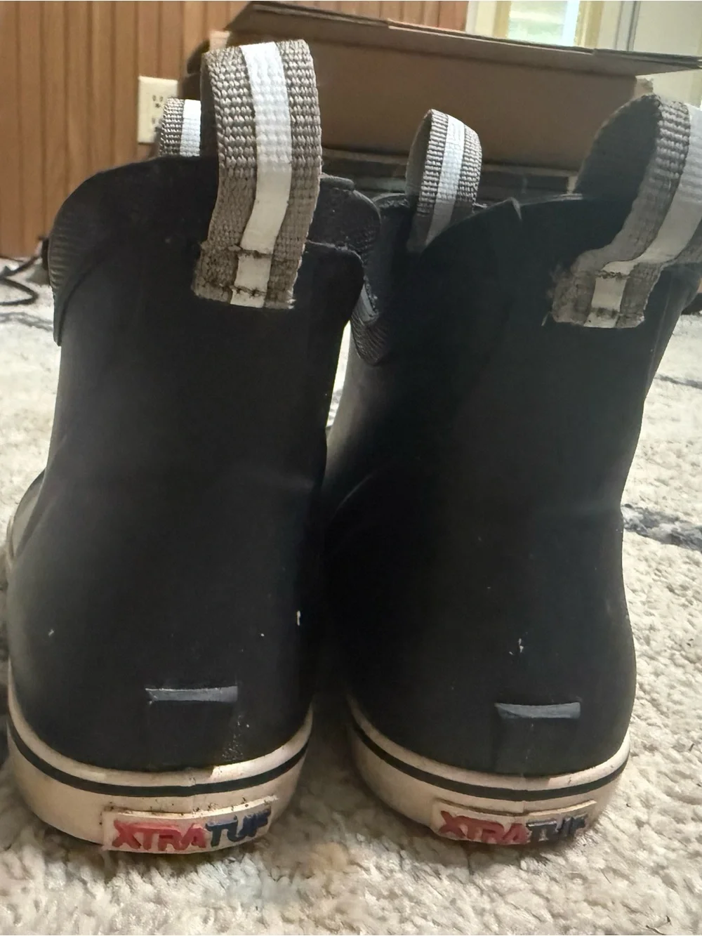 Kids Black Slip-On Xtratuf boots